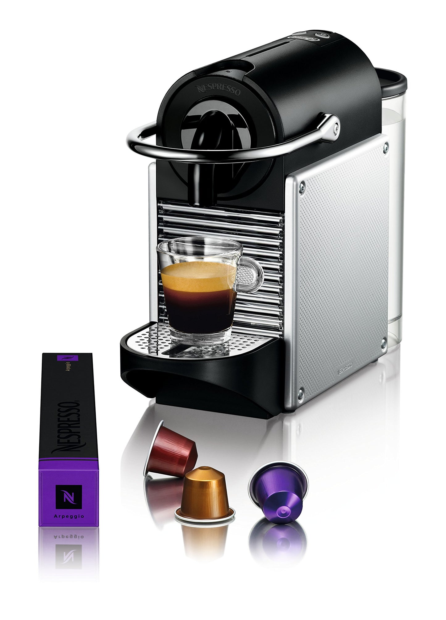 Nespresso De'Longhi Kapselmaschine, zwei Direktwahltasten, Eco-Modus, kompaktes Design, 19-Bar-Drucksystem 