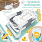 Babybadewanne | Babywanne platzsparend &amp; faltbar mit Thermostat &amp; Kissen 