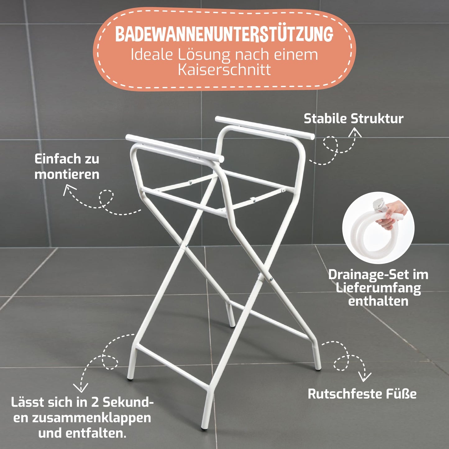 Faltbar Baby Badewanne Mit Rutschfestem Badewannensitz