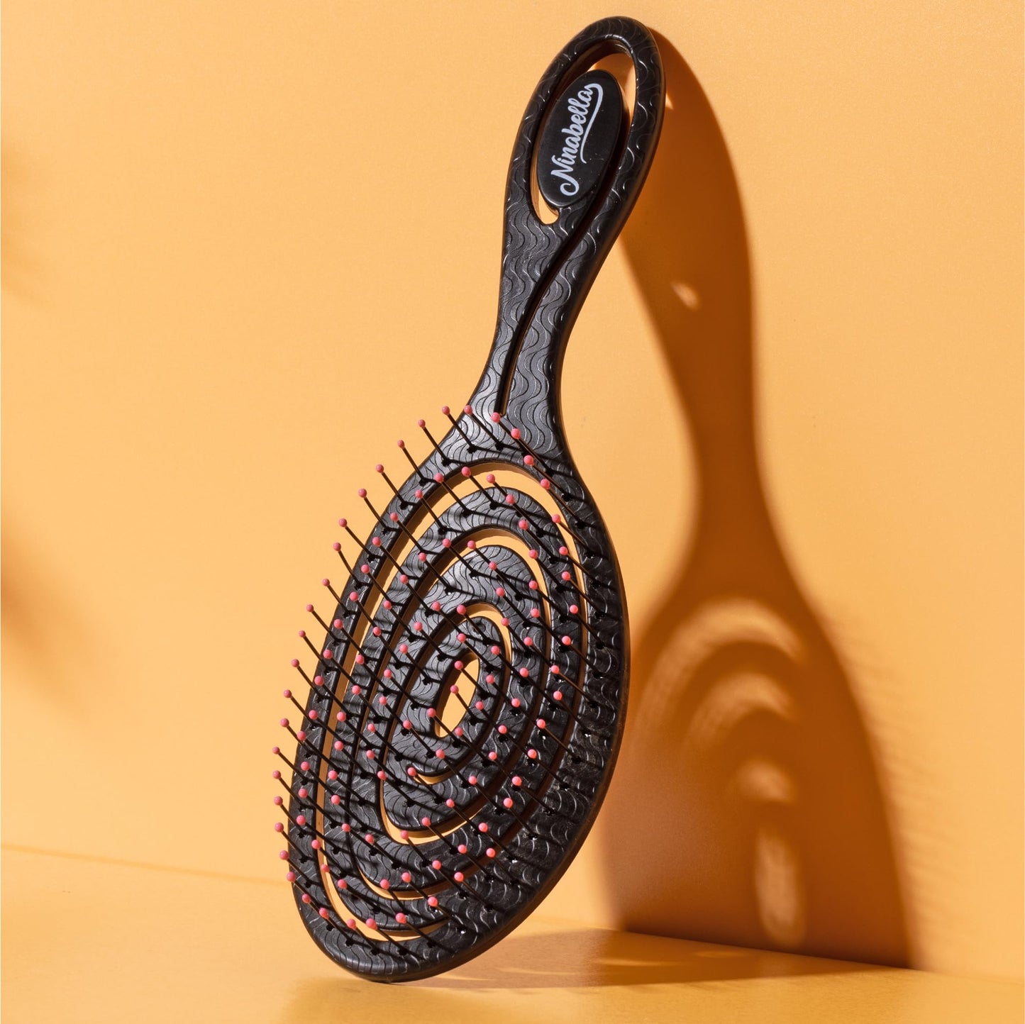 Ninabella Mini Haarbürste ohne Ziepen - Bürste für Reisen - Entwirrbürste für trockenes und nasses Haar - Detangler Bürste