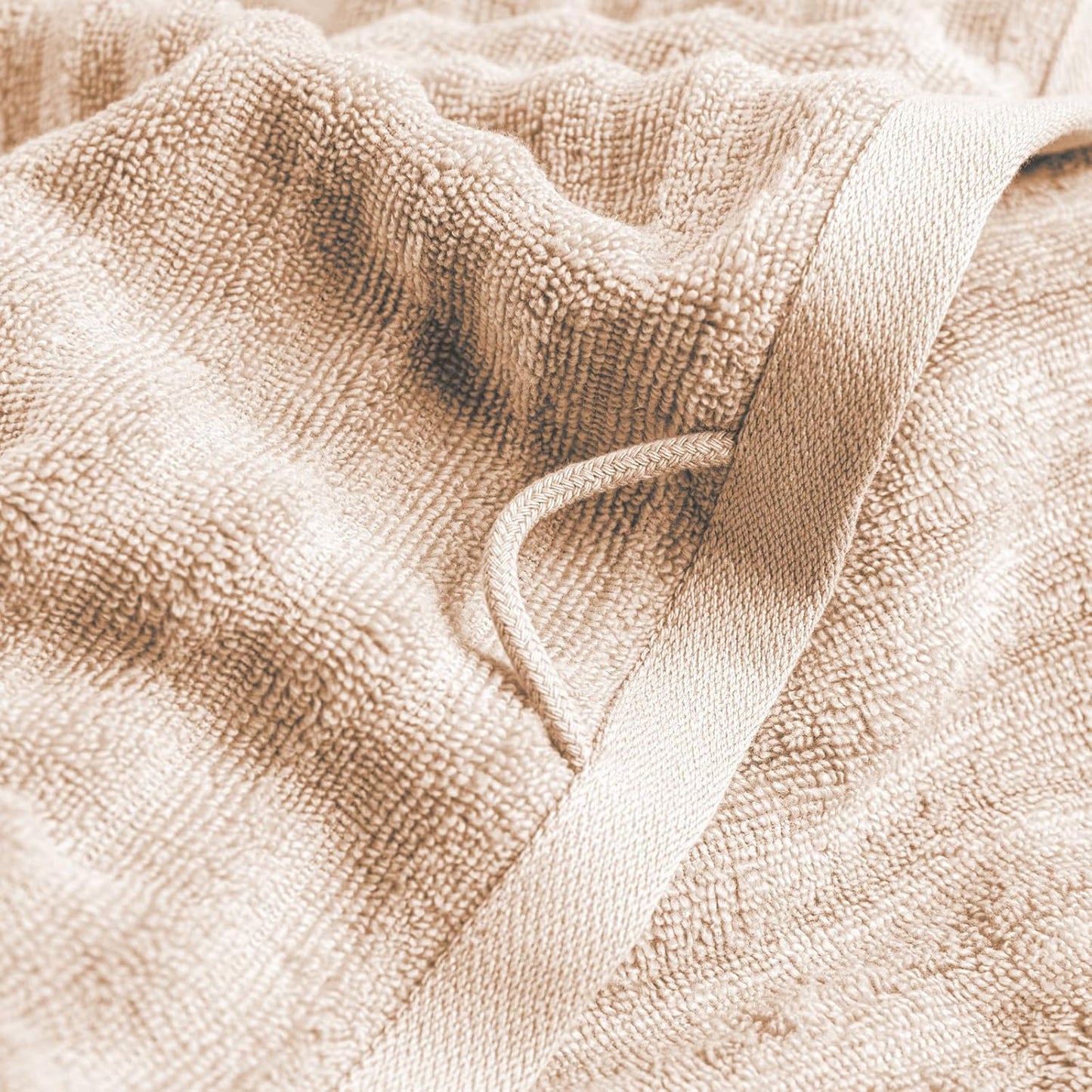 Pure Label 6-teiliges Handtuchset mit Aufhängeschlaufen aus 100 % Baumwolle, saugfähig und weich, 2 x Badetücher (70 x 140 cm), 2 x Handtücher (50 x 100 cm), 2 x Gästetücher (30 x 50 cm), 