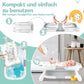 Babybadewanne | Babywanne platzsparend &amp; faltbar mit Thermostat &amp; Kissen 