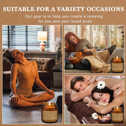 Duftkerze 12er Set Kerzen Geschenkbox, Natürliches Sojawachs 300h Brenndauer, für Yoga, SPA 