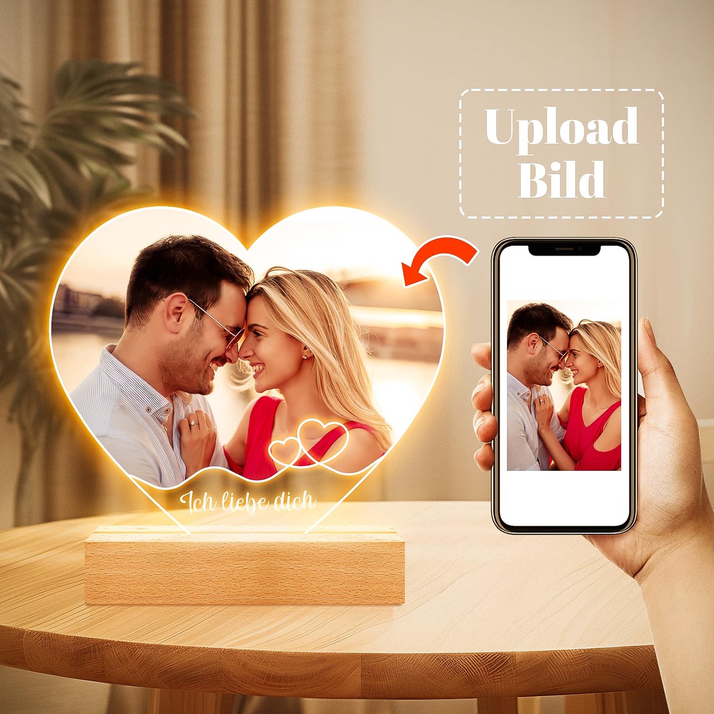 Cadeaux de Noël personnalisés pour femmes et hommes, cadre photo avec photo, cadeaux photo