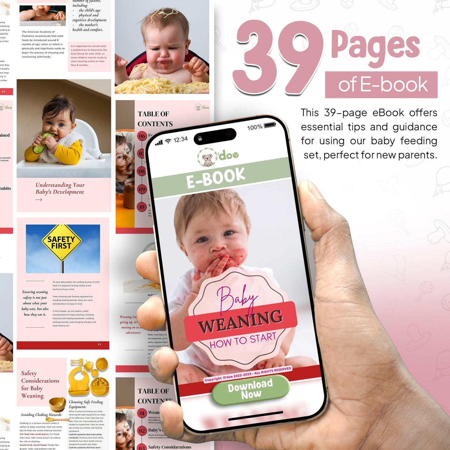 11-teiliges Babygeschirr-Set mit LED-Beleuchtung, Zubehör für Kleinkinder, Baby-Fütterungsset 