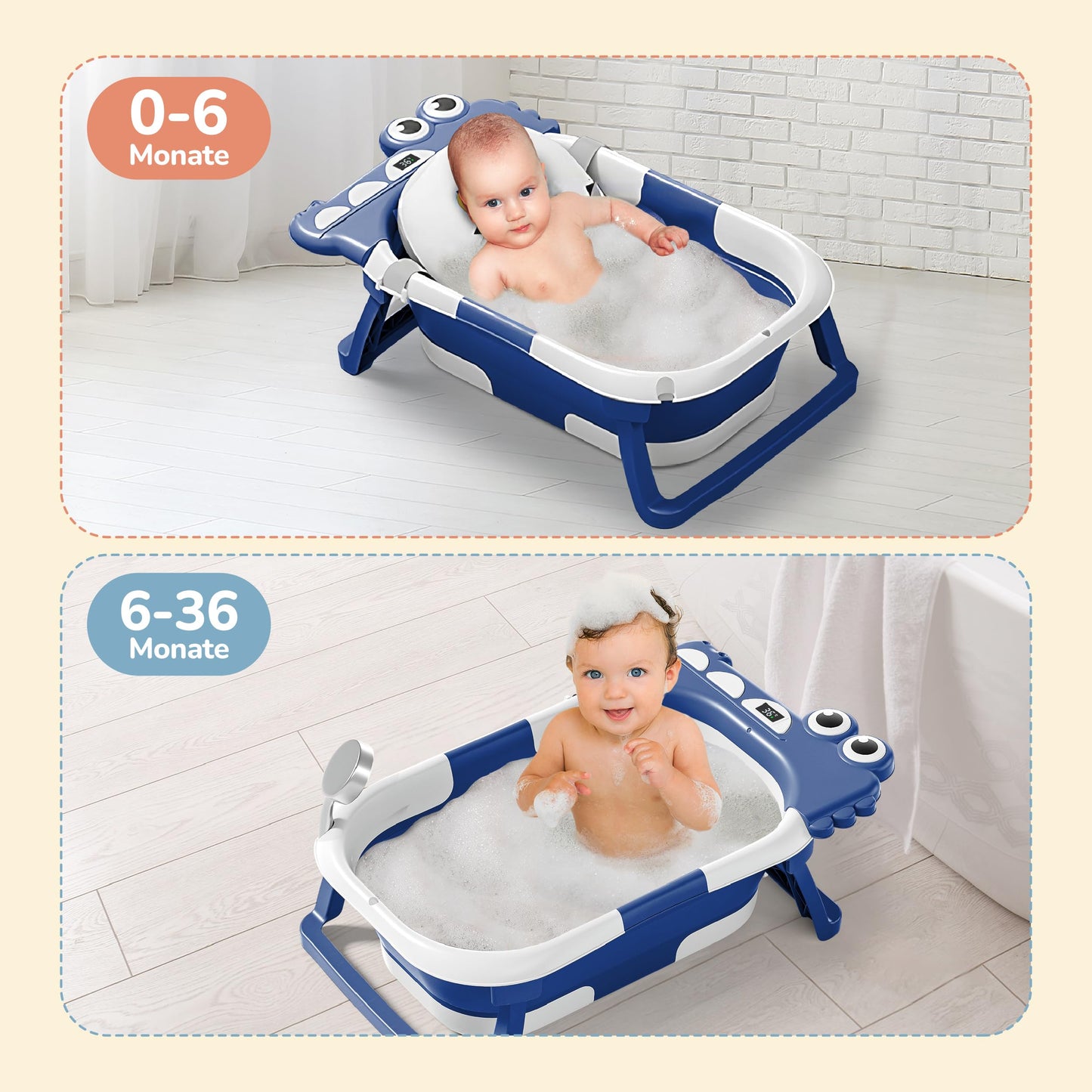 Faltbar Baby Badewanne Mit Rutschfestem Badewannensitz