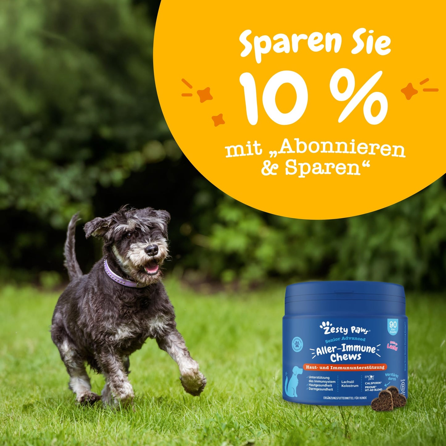 Zesty Paws Allergie- &amp; Immunitäts-Kauartikel | Nahrungsergänzungsmittel für Hunde | Für eine gesunde Körperfunktion 