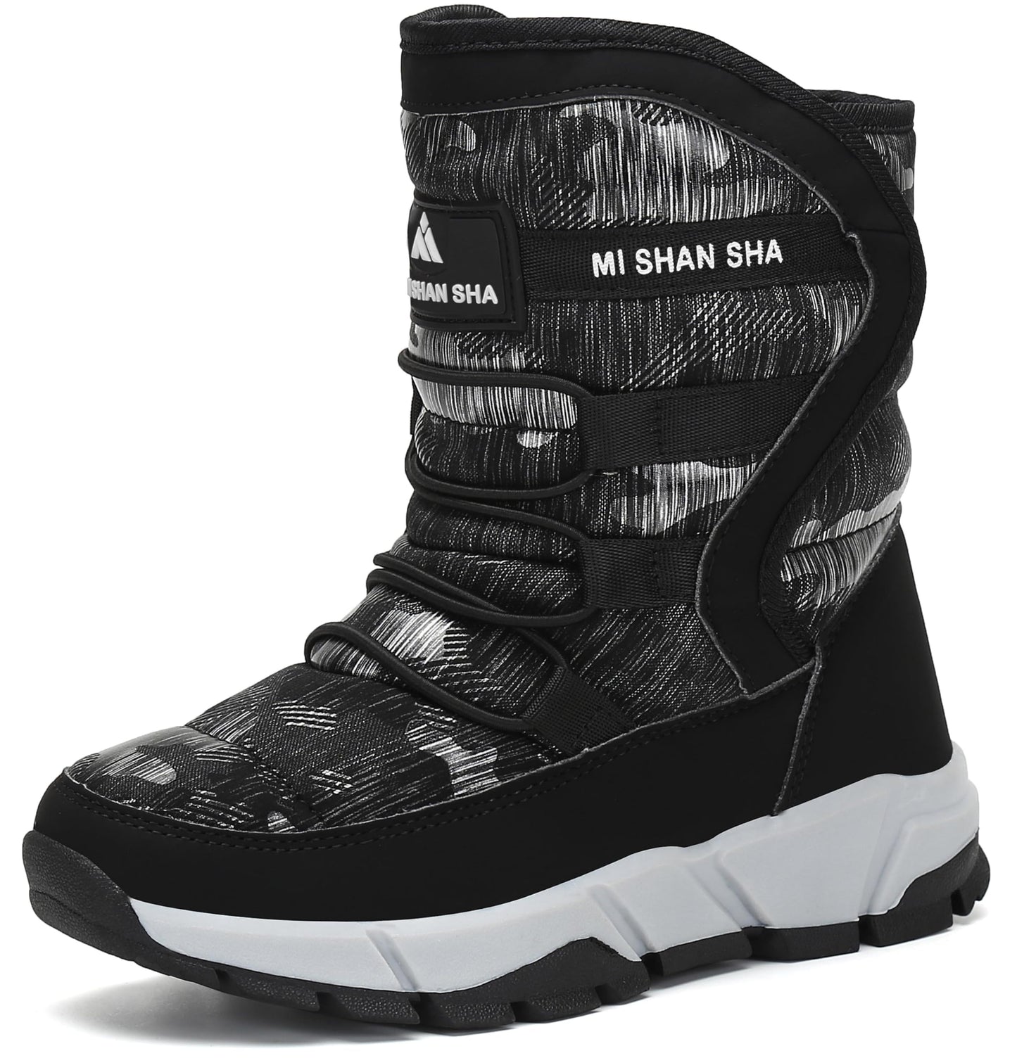 Mishansha Kinderwinterstiefel, warm, gefüttert, Outdoor-Schneestiefel für Mädchen und Jungen