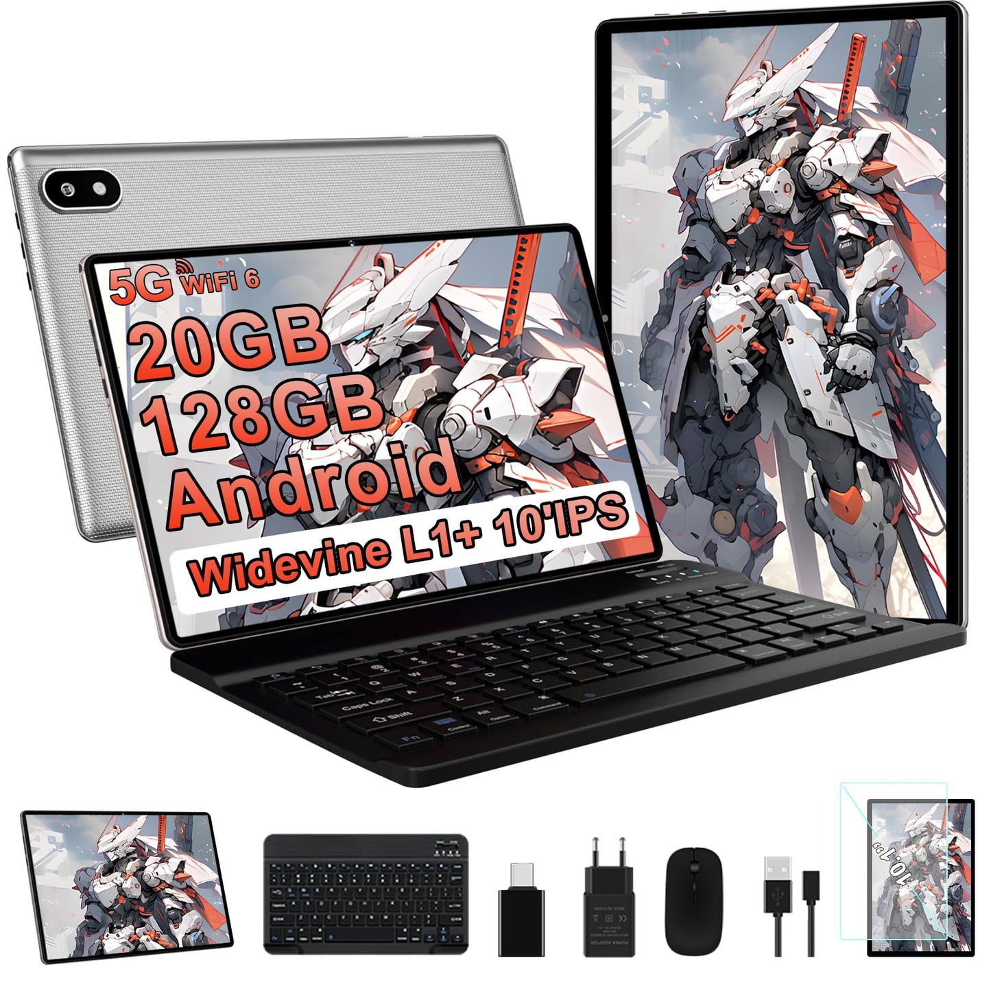 11-Zoll-Android-Tablet mit 24 GB RAM, 256 GB ROM, TF 1 TB, Octa-Core-Prozessor, GMS, 5G, WiFi 6 und Bluetooth 5.0 