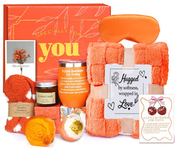 Geschenkset für Frauen mit 12 OZ Edelstahlbecher, Decke Geschenke Weihnachten