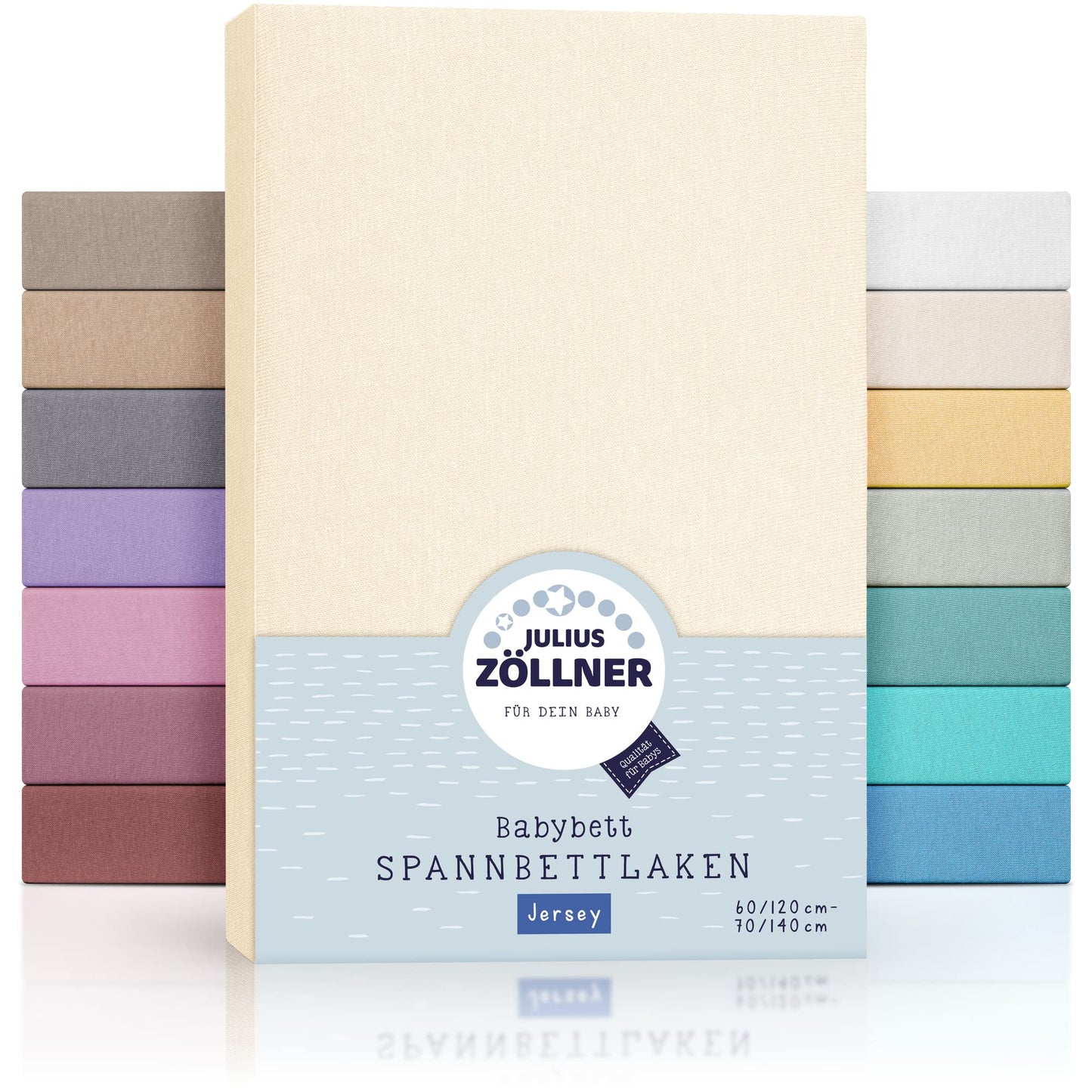 Spannbettlaken für Baby- &amp; Kinderbett, 100 % Jersey-Baumwolle, 2er Pack 