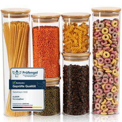 Aufbewahrungsbox Küche für alle Lebensmittel, Küchen Organizer, Vorratsgläser mit Deckel, Eckig - 12er Set, Erhöhte Glasstärke 