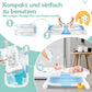 Babybadewanne | Babywanne platzsparend &amp; faltbar mit Thermostat &amp; Kissen 