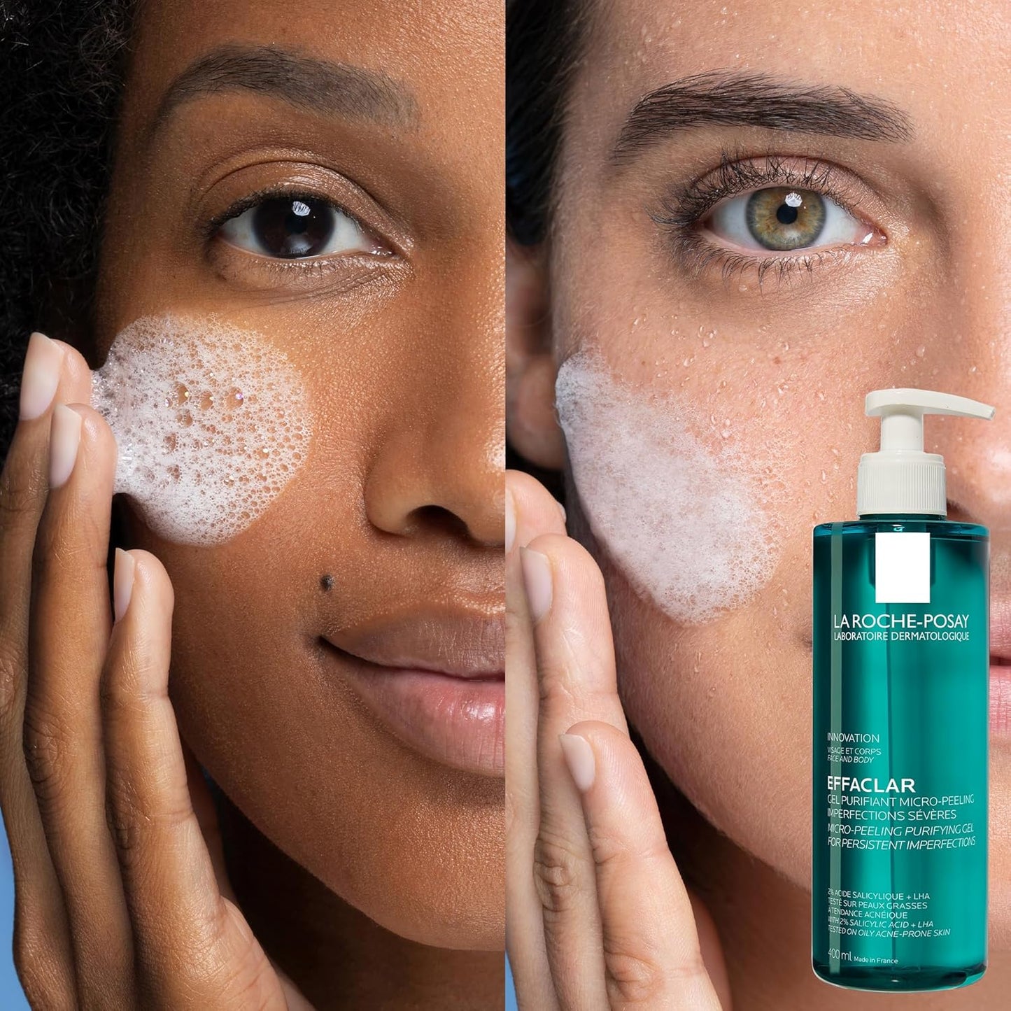 La Roche Posay Micro Exfoliating Cleansing Gel for Face and Body, with LHA, Salicylic Acid, Glycerine and Zinc, 400 ml