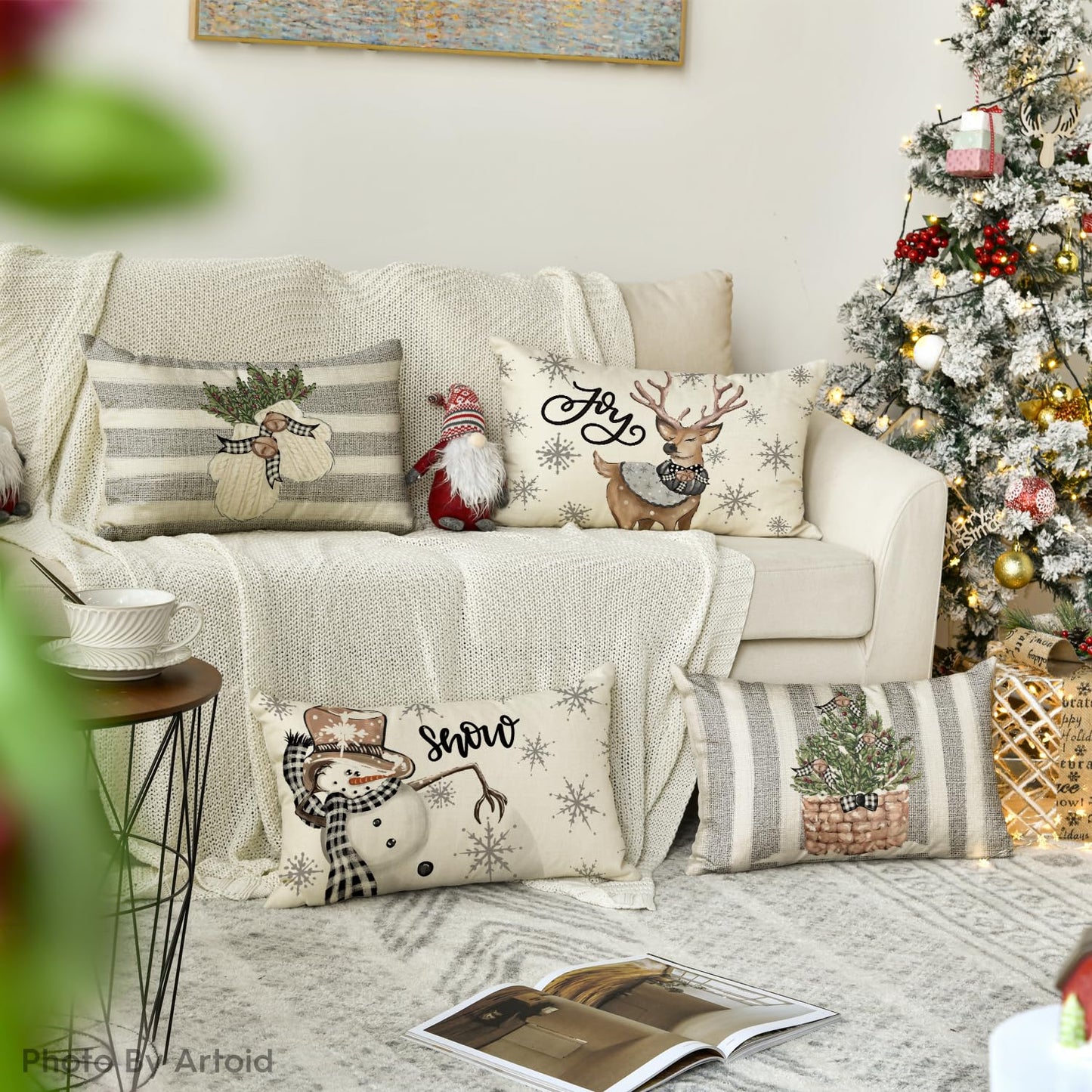 Cover Couch Wohnzimmer Außenbereich Deko,Weihnachten Kissenbezüge 