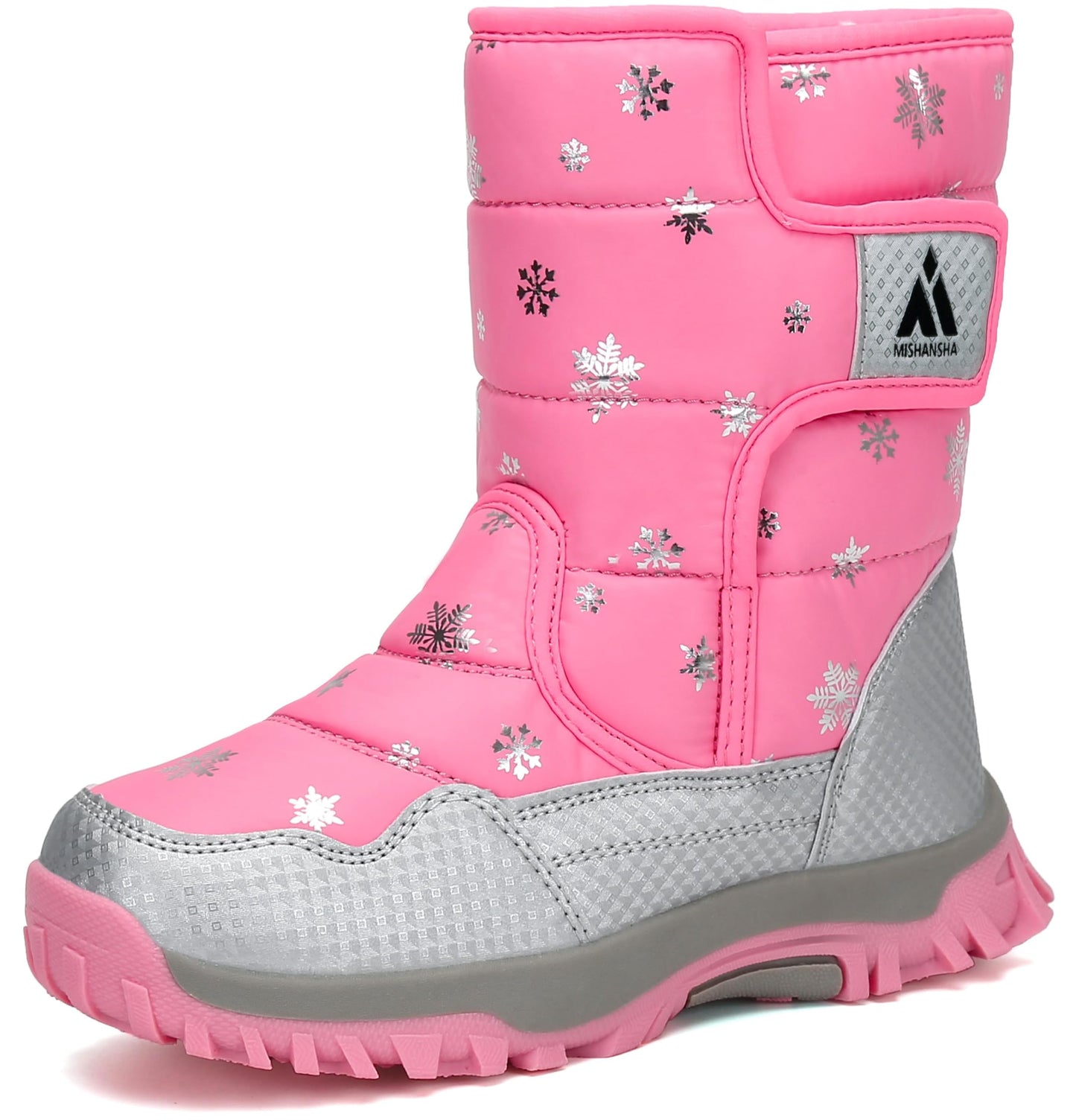 Mishansha Kinderwinterstiefel, warm, gefüttert, Outdoor-Schneestiefel für Mädchen und Jungen