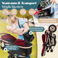 Kesser® Loops 3-in-1 Kombi-Kinderwagen, Komplettset inklusive Babywanne, Buggy-Sportsitz und Babyschale, Vollgummireifen 