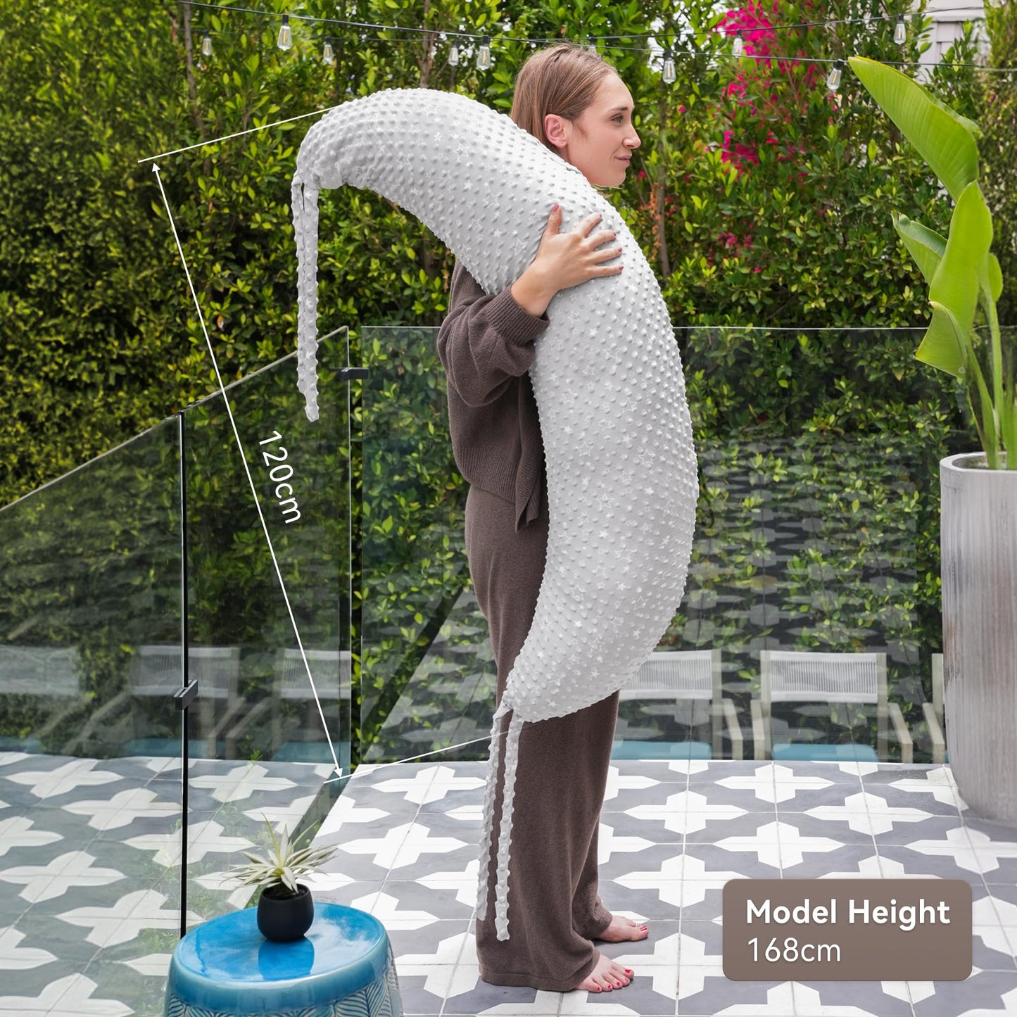 Stillkissen, vielseitiges Positionierungskissen in Übergröße, Schwangerschaftskissen für Babys und Erwachsene, Seitenschläferkissen mit waschbarem 