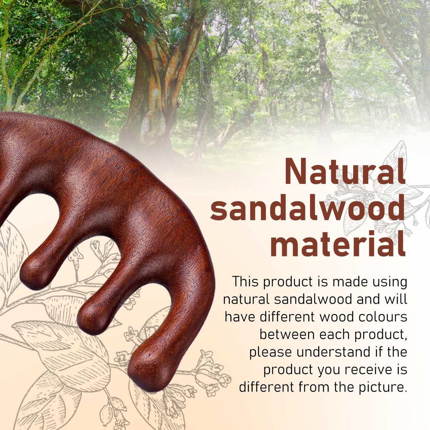 Kopfhaut Massagekamm Holzkamm, natürlicher Körpermassage Werkzeug