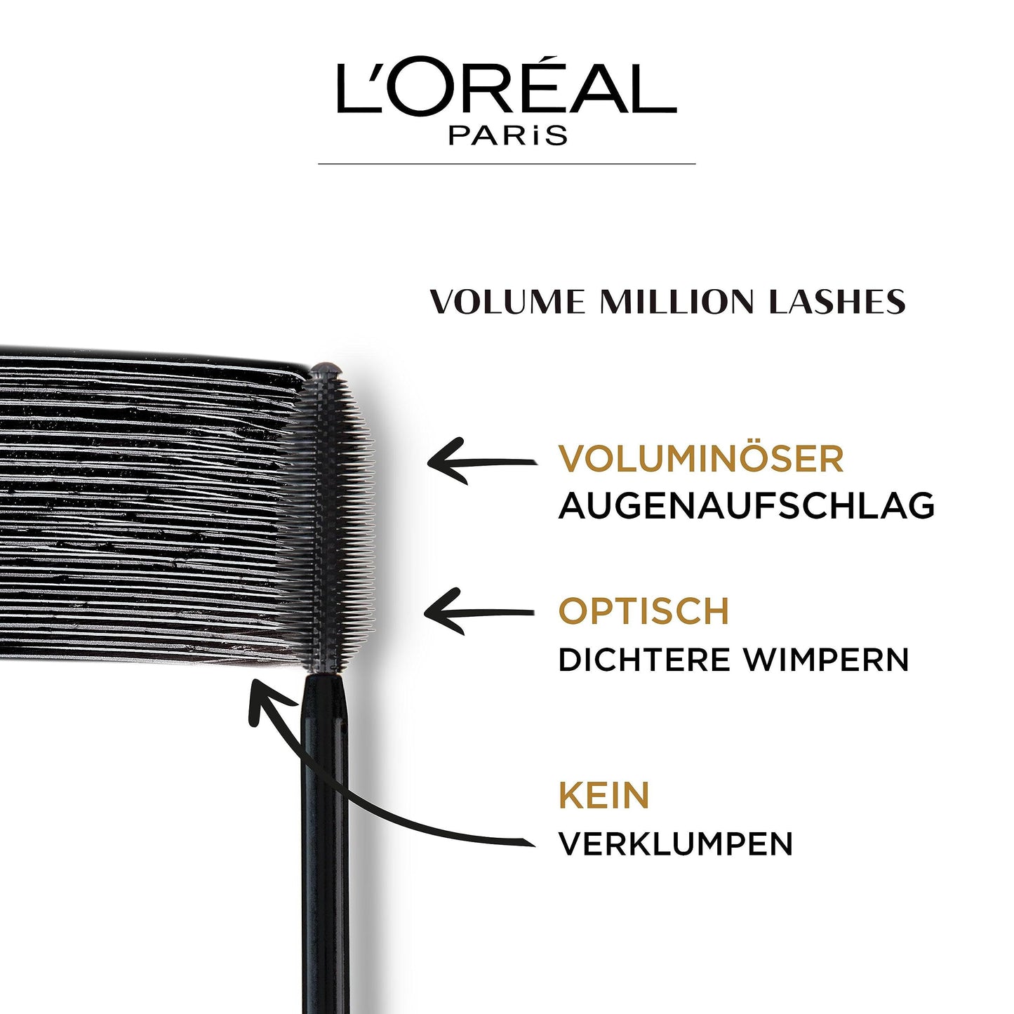L'Oréal Paris Mascara, Wimperntusche für extra Definition und extra Volumen, Schwarz (Schwarz), 1 x 10,7 ml 