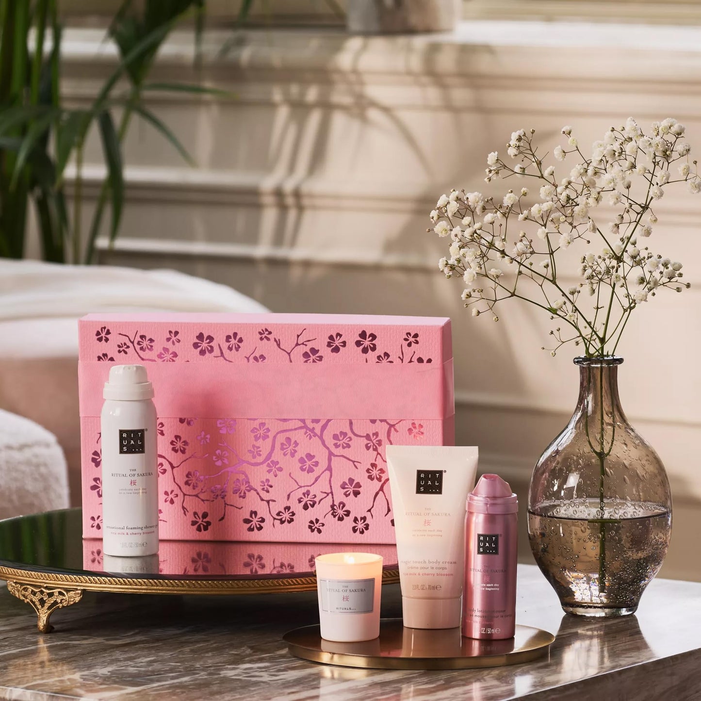 RITUALS The Ritual of Sakura Medium Gift Set - Four Skin Care Products with Cherry Blossom and Rice Milk