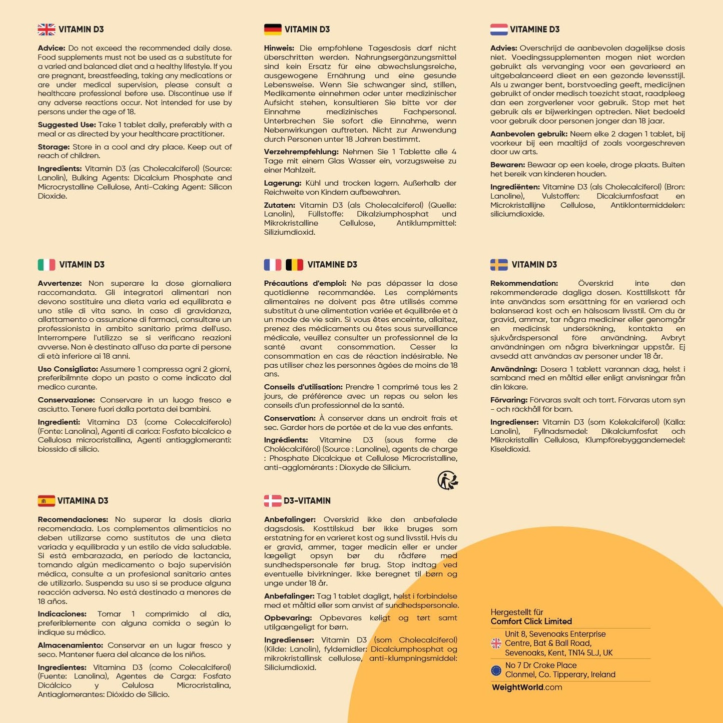 Vitamin D3 4000 IE - 400 Tabletten - Vitamin D trägt zur Erhaltung normaler Knochen - Sonnenvitamin - Cholecalciferol - Frei von Magnesiumstearat, Ohne Zusatzstoffe 