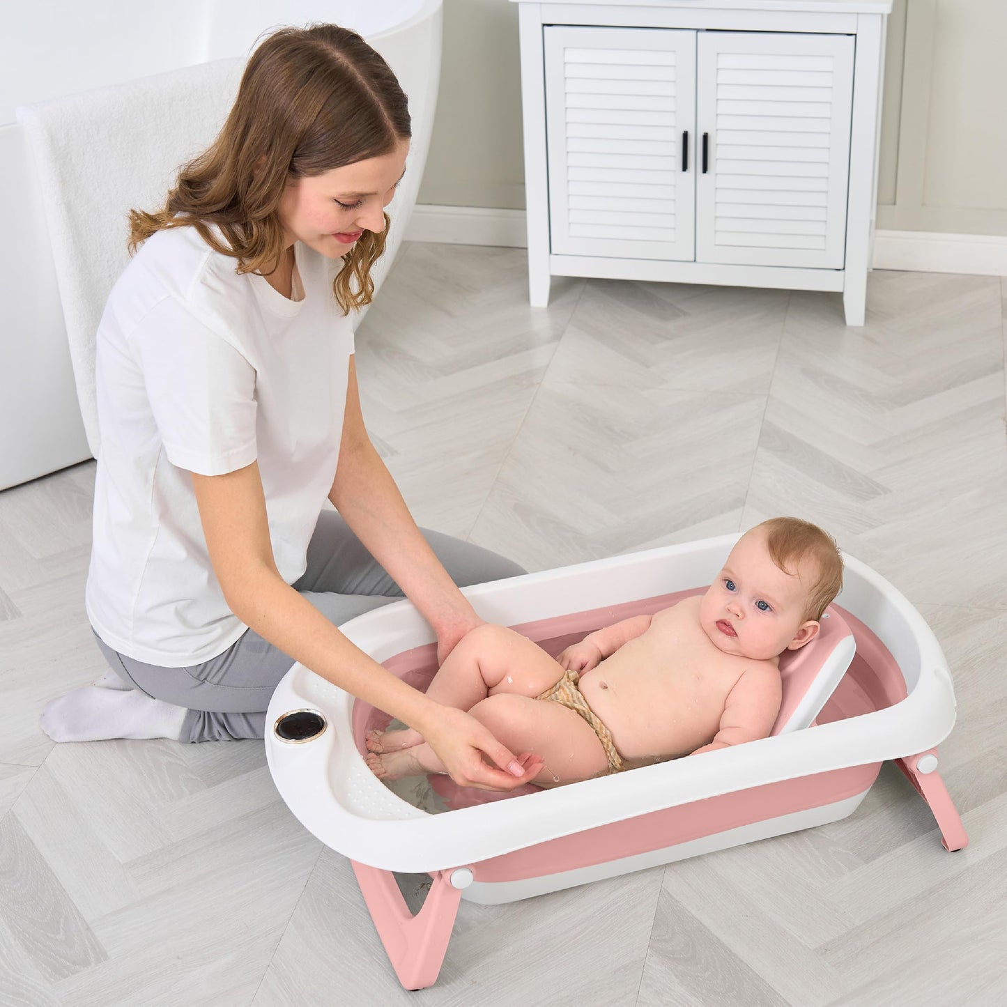 Faltbar Baby Badewanne Mit Rutschfestem Badewannensitz