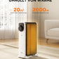 2300W 11 Rippen tragbarer Elektroheizer mit Drehknopfregelung und einstellbarem Thermostat, 3 Heizstufen, Kipp- und Überhitzungsschutz, ultraleicht im Büro &amp; Zuhause