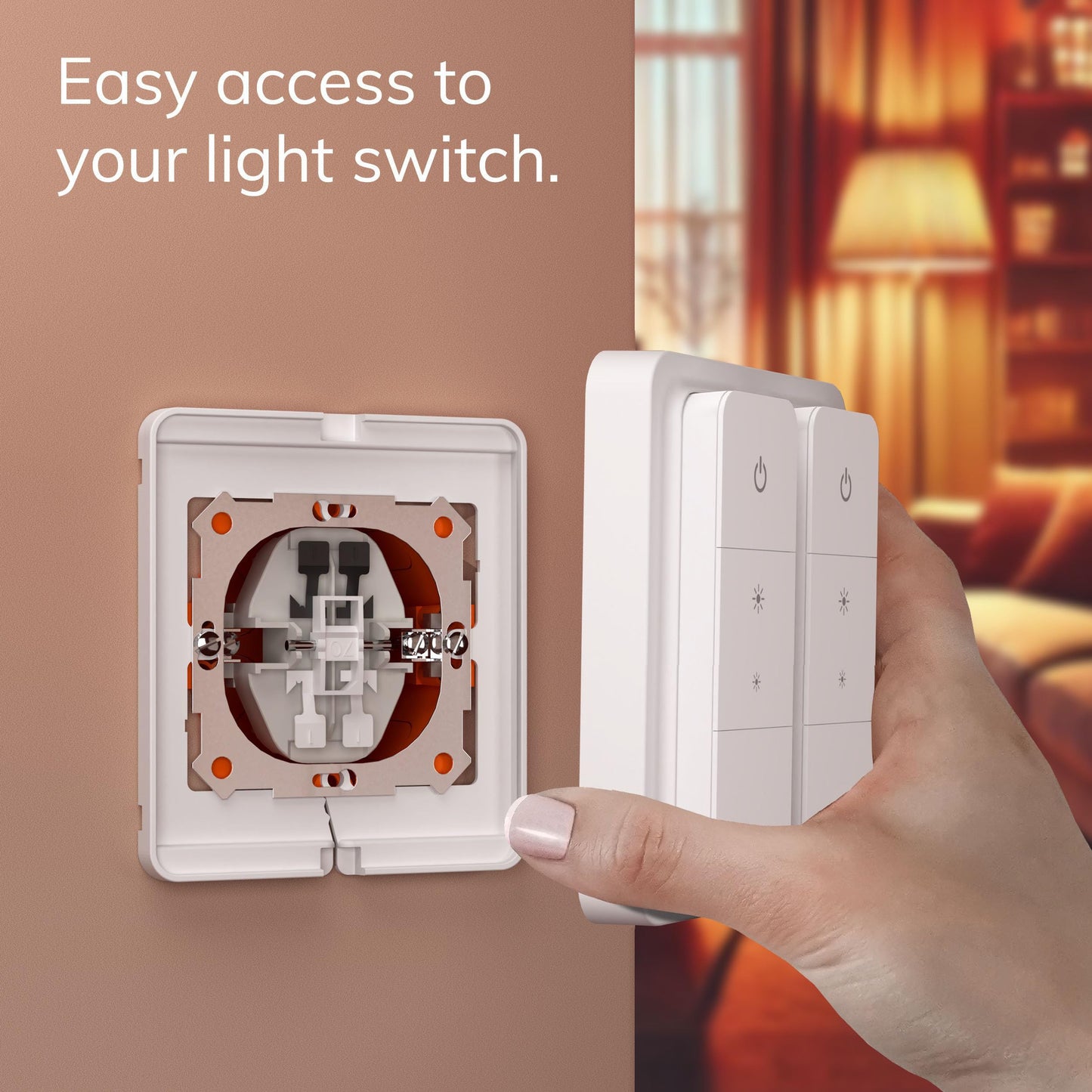 Smart Lichtschalter, Schalterabdeckung für Philips Hue Dimmer V2, kompatibel mit Hue Schalterabdeckung 