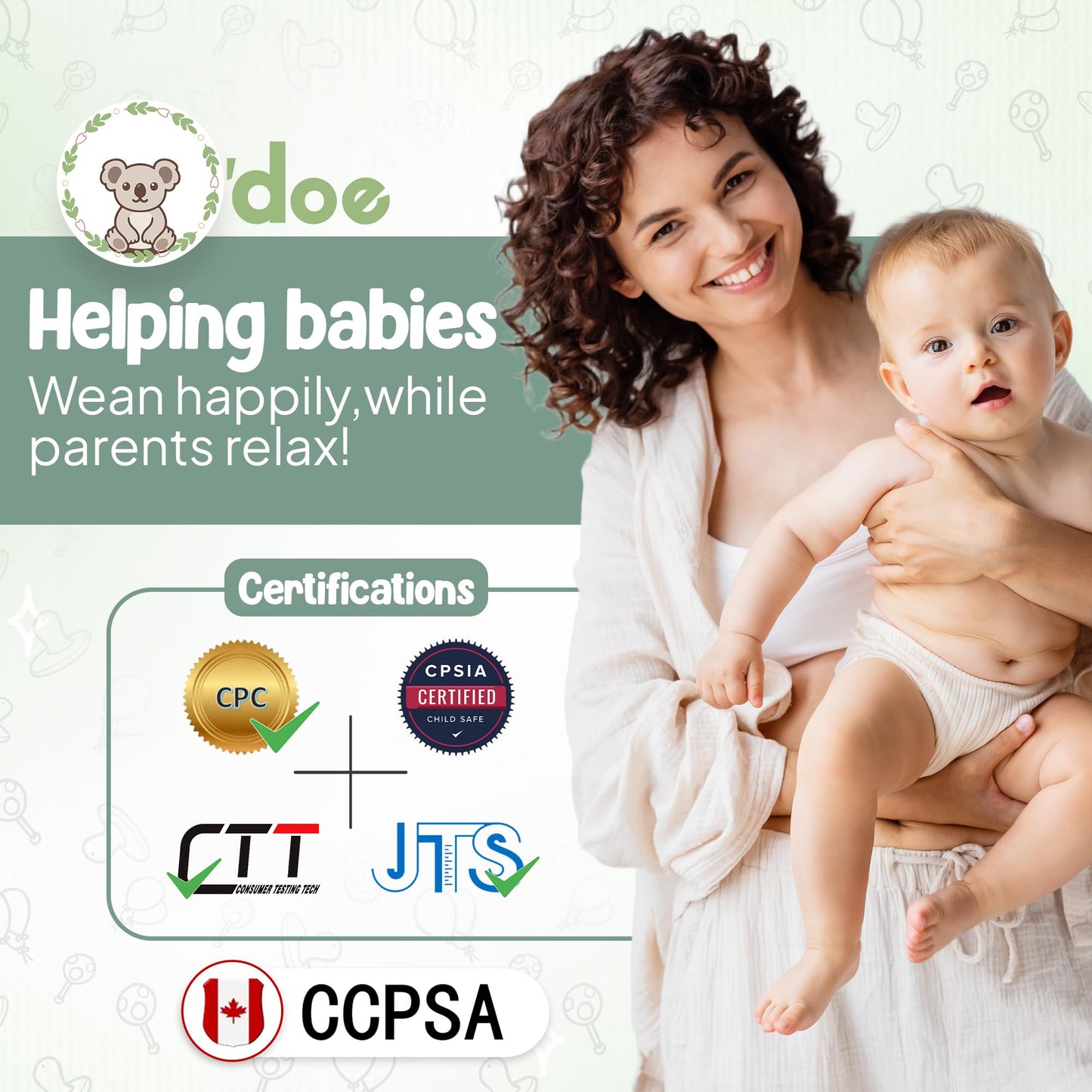 11-teiliges Babygeschirr-Set mit LED-Beleuchtung, Zubehör für Kleinkinder, Baby-Fütterungsset 