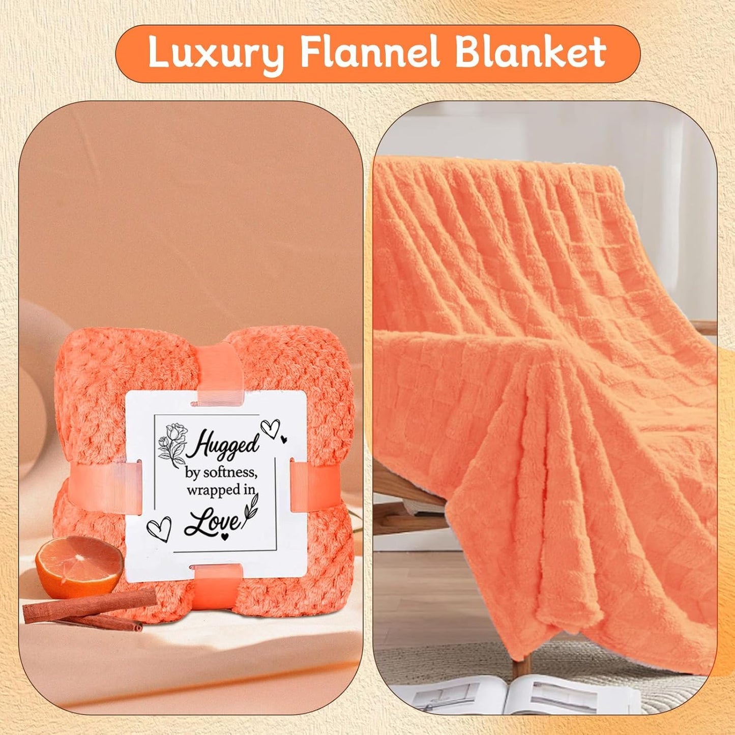 Geschenkset für Frauen mit 12 OZ Edelstahlbecher, Decke Geschenke Weihnachten 