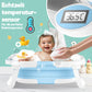 Babybadewanne | Babywanne platzsparend &amp; faltbar mit Thermostat &amp; Kissen 