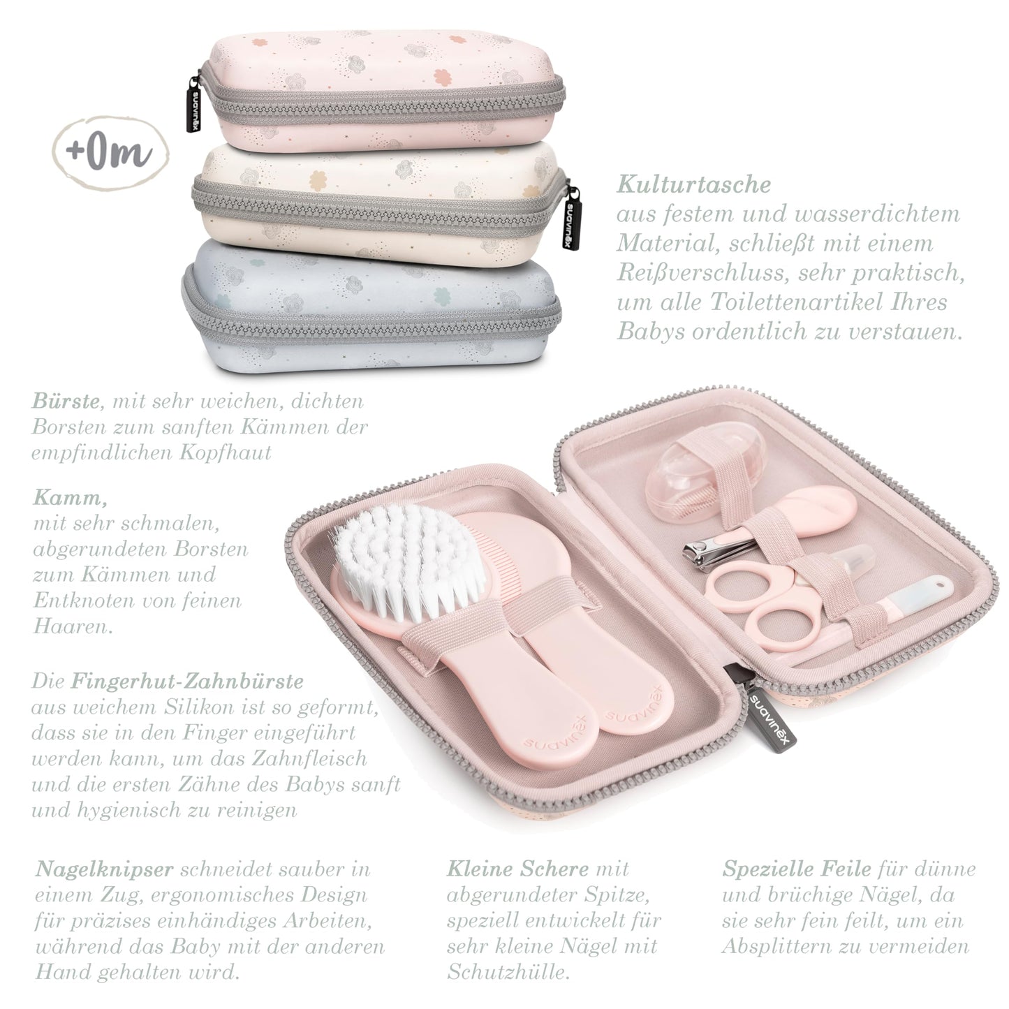 Baby-Pflegeset, komplettes und tragbares Kulturbeutel, Maniküre-Set 