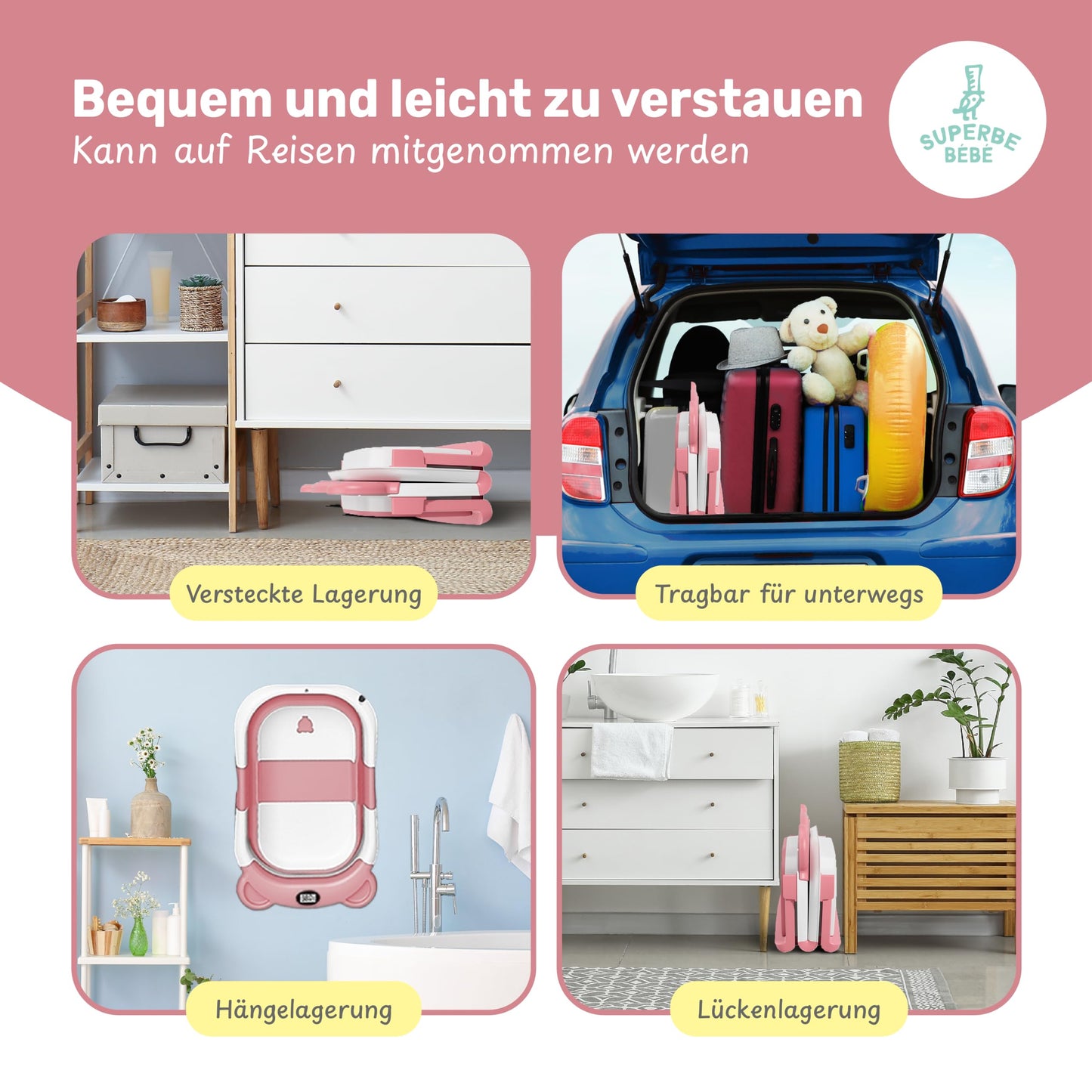 Faltbar Baby Badewanne Mit Rutschfestem Badewannensitz