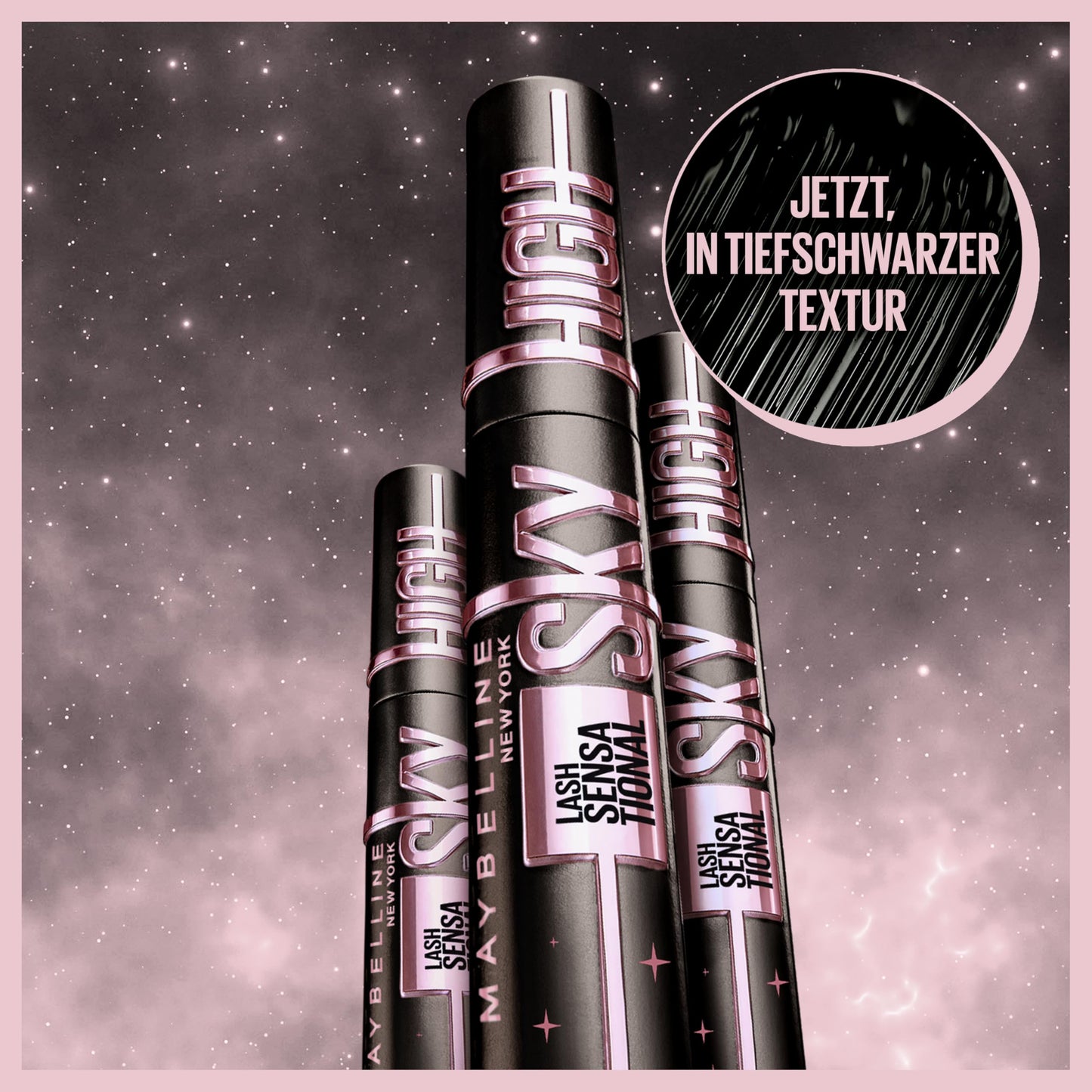 Maybelline New York Sky High Schwarze Wimperntusche für extrem lange Wimpern und Volumen, Sky High Mascara 