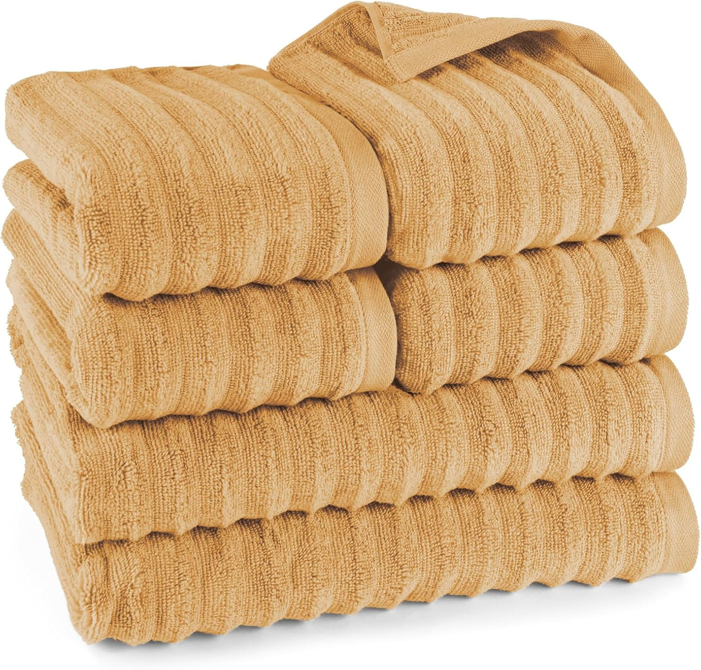 Pure Label 6-teiliges Handtuchset mit Aufhängeschlaufen aus 100 % Baumwolle, saugfähig und weich, 2 x Badetücher (70 x 140 cm), 2 x Handtücher (50 x 100 cm), 2 x Gästetücher (30 x 50 cm), 