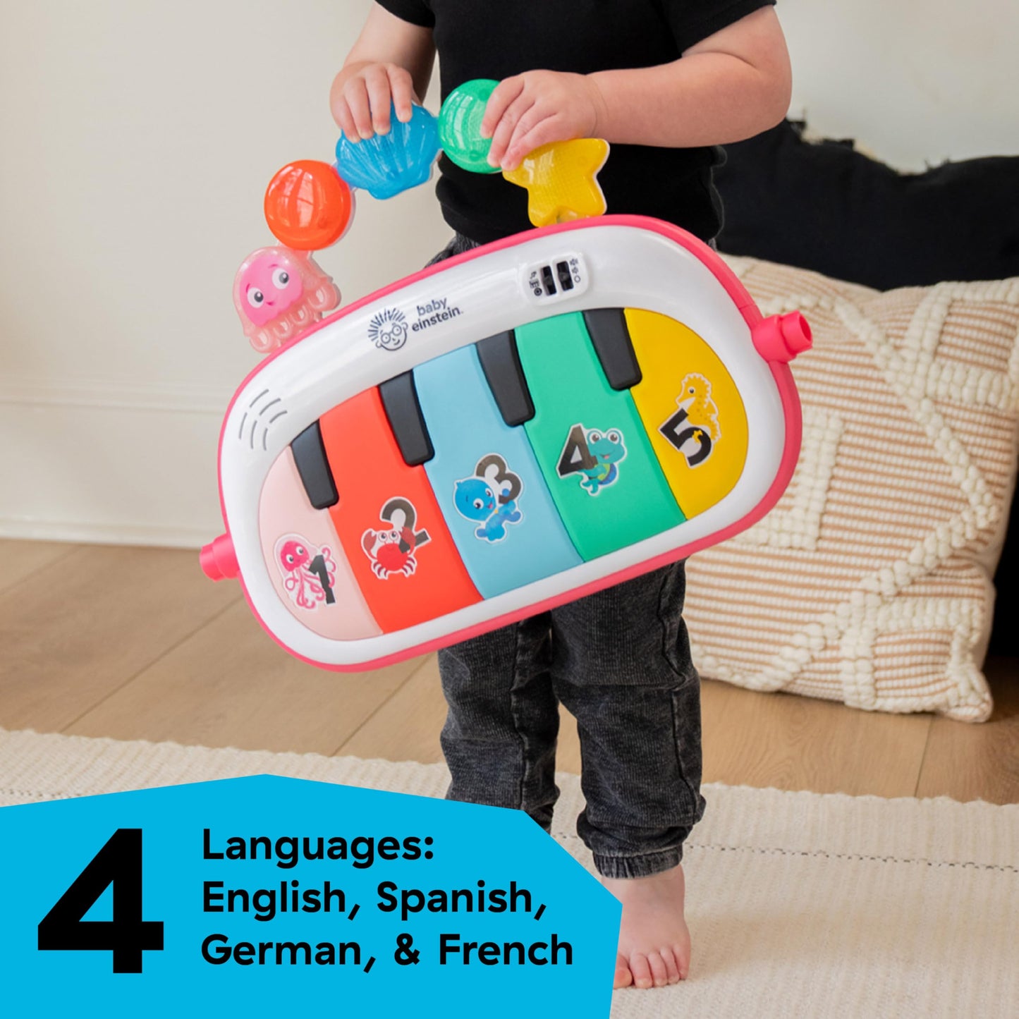 Baby Einstein, 4 in 1 Kickin' Tunes Spieldecke mit 70+ Geräuschen, 25+ Minuten Musik 