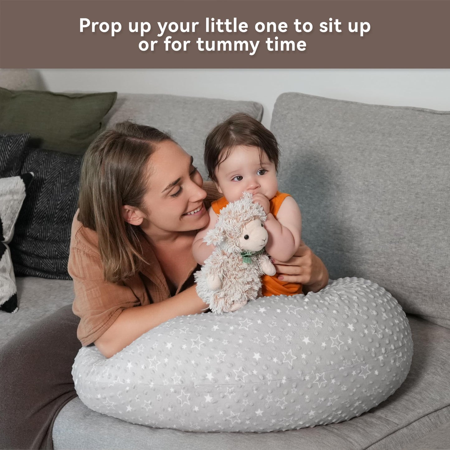 Stillkissen, vielseitiges Positionierungskissen in Übergröße, Schwangerschaftskissen für Babys und Erwachsene, Seitenschläferkissen mit waschbarem 