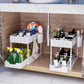 Puricon Unter Waschbecken Regal Spülschrank Organizer, 2 Etagen Standregal Küche Arbeitsplatte Regal Organizer 