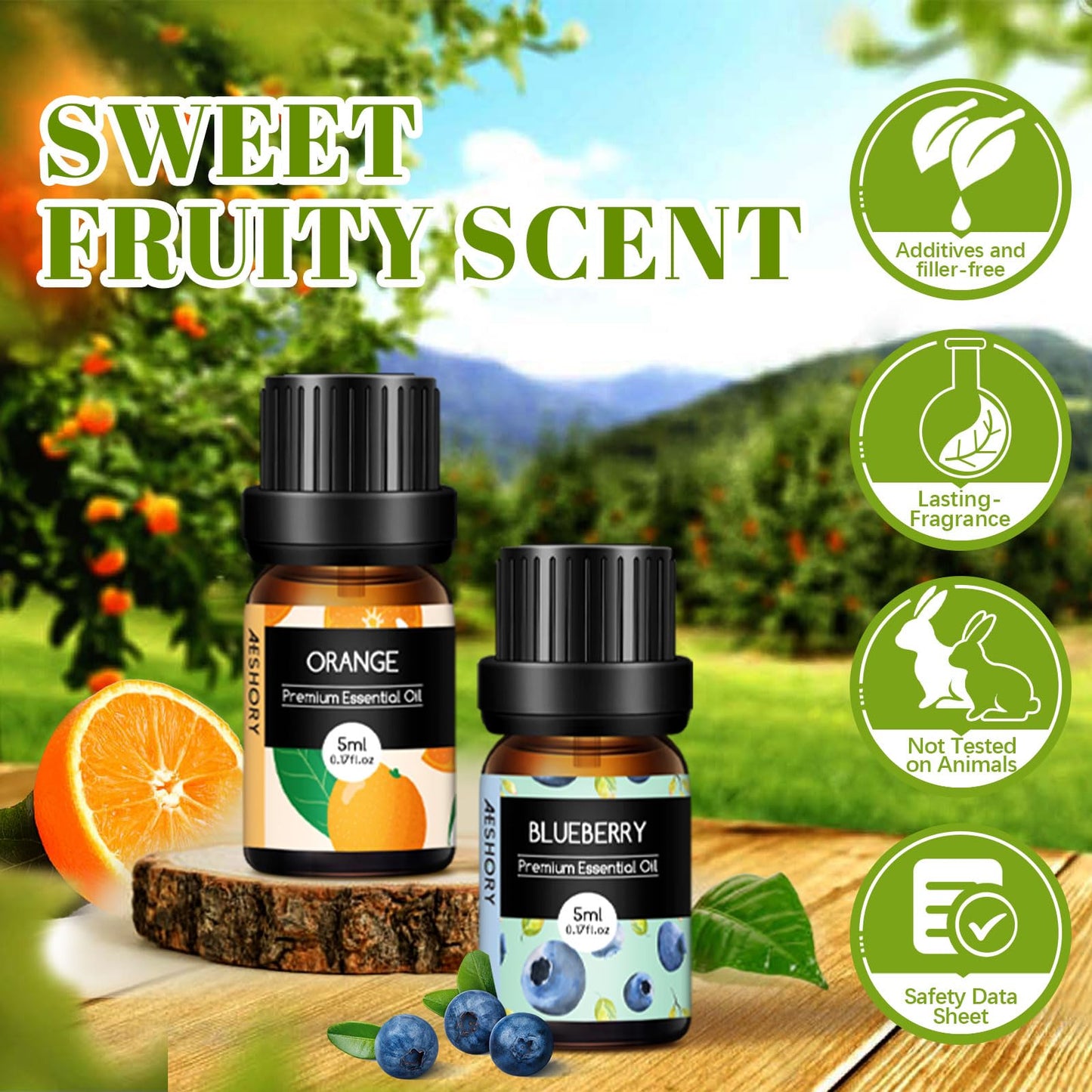 AESHORY 14 x 5 ml Hotel-Set mit ätherischen Ölen, Duftöl für Luftbefeuchter, für frische Luft 