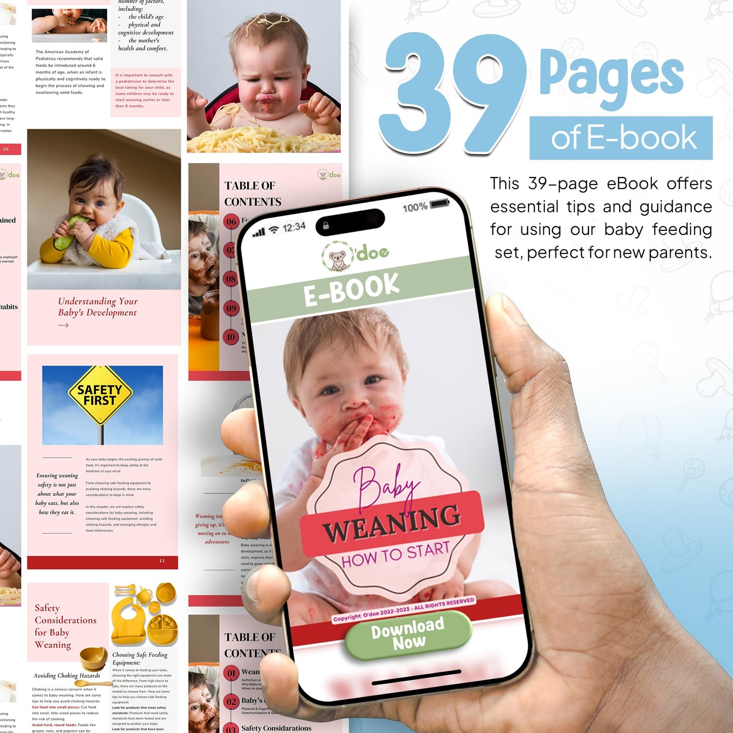 11-teiliges Babygeschirr-Set mit LED-Beleuchtung, Zubehör für Kleinkinder, Baby-Fütterungsset 