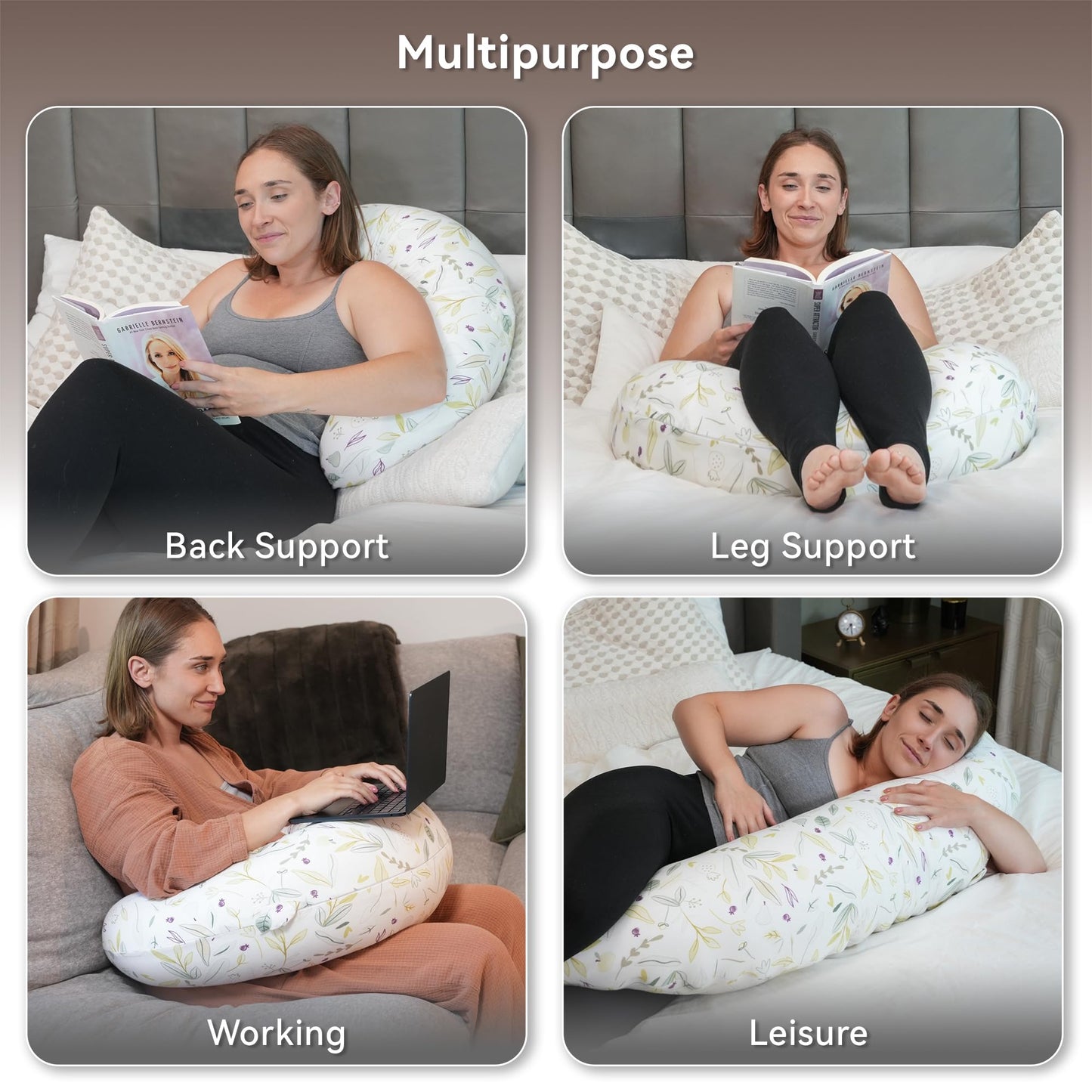 Stillkissen, vielseitiges Positionierungskissen in Übergröße, Schwangerschaftskissen für Babys und Erwachsene, Seitenschläferkissen mit waschbarem 