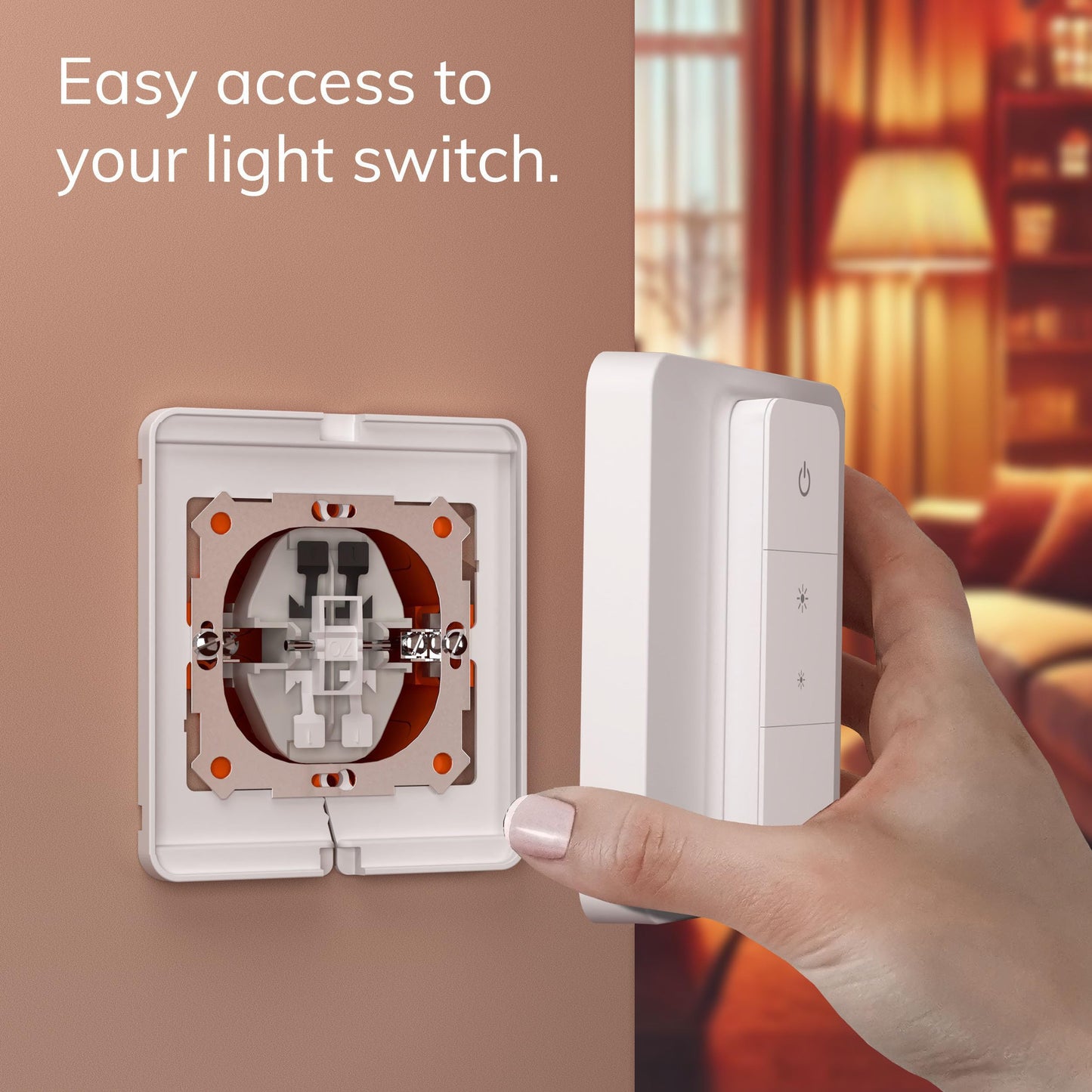 Smart Lichtschalter, Schalterabdeckung für Philips Hue Dimmer V2, kompatibel mit Hue Schalterabdeckung 