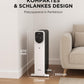 2300W 11 Rippen tragbarer Elektroheizer mit Drehknopfregelung und einstellbarem Thermostat, 3 Heizstufen, Kipp- und Überhitzungsschutz, ultraleicht im Büro &amp; Zuhause