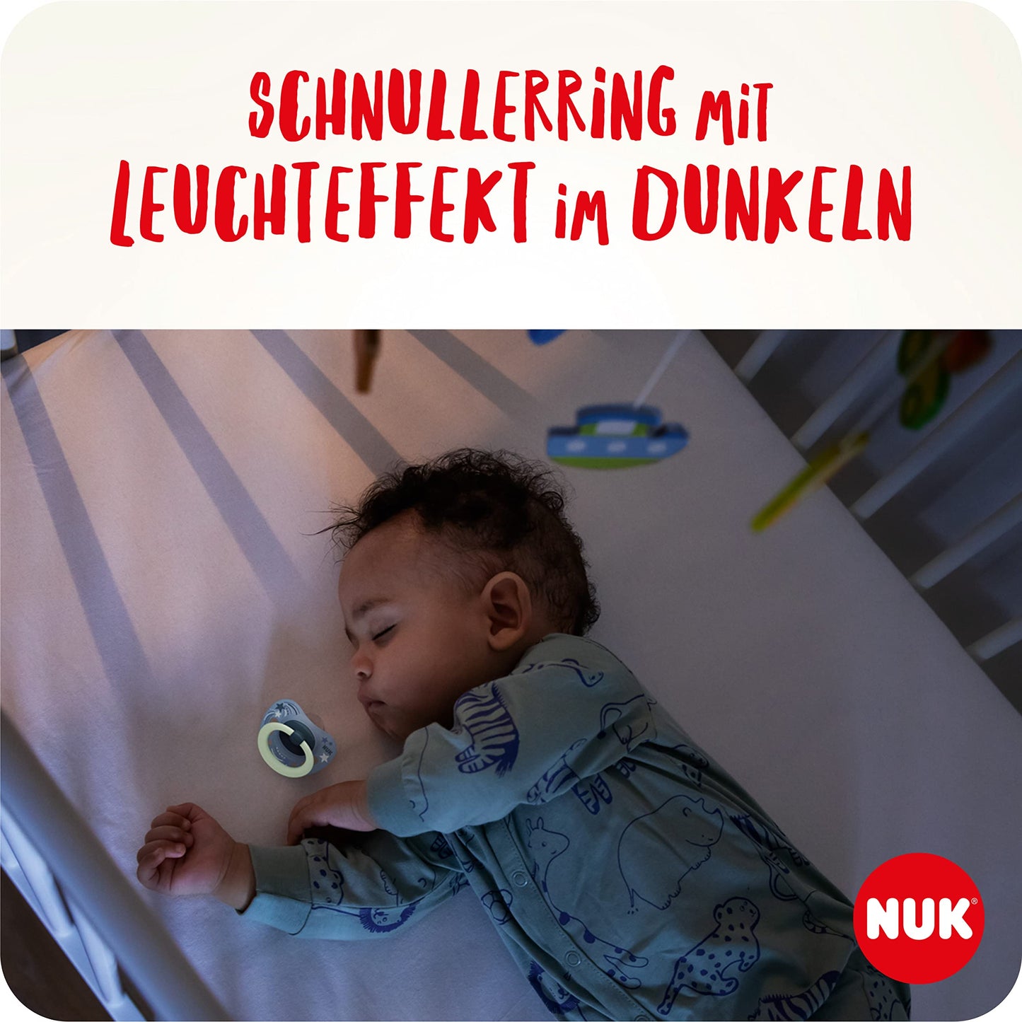 NUK Signature Day &amp; Night Babyschnuller | 0-6 Monate | Leuchtet im Dunkeln | Sterne | 4 Stück 
