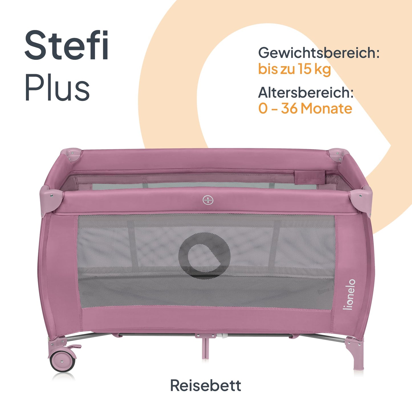 Reisebett bis 15 kg Babybett Kinderreisebett mit Matratze Seitlicher Eingang mit Reißverschluss 