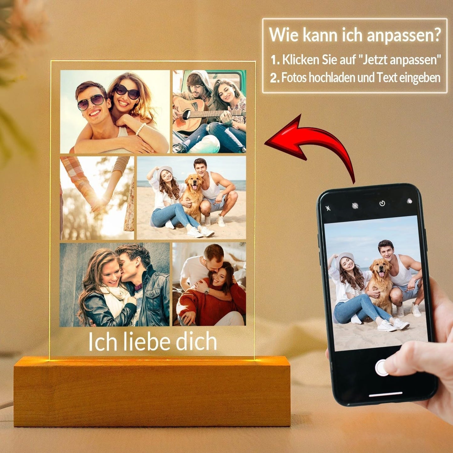 Personalisierte Geschenke für Freundin, Bilderrahmen mit Foto 