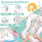Babybadewanne | Babywanne platzsparend &amp; faltbar mit Thermostat &amp; Kissen 