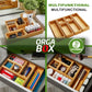 Orga-Box Schubladen-Organizer BAMBUS Aufbewahrungsbox 6 teilig 