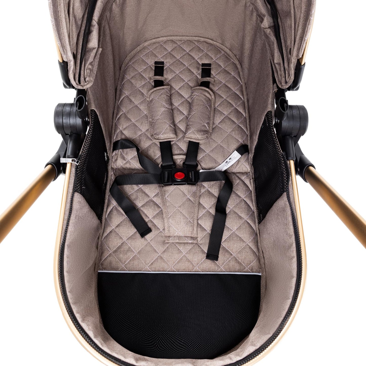 Shineey 3-in-1 Kinderwagen, Buggy, faltbarer Kinderwagen-Satz, Kombi-Kinderwagen 3-in-1 mit großer, komfortabler Babywanne, Gestell aus Aluminiumlegierung 